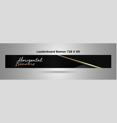 Leaderboard Banner 728x90 Black Gold