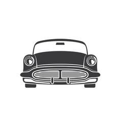 Retro Vehicle Front View Icon Isolated Old Car