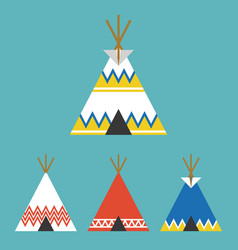 Set Of Tee Pee Tent Native American