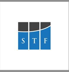 Stf Letter Logo Design On White Background