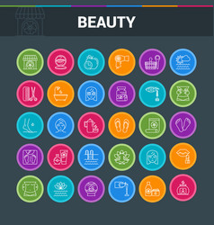 Beaty Salon Colorful Icons