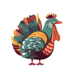 Feathered Turkey Bird Icon