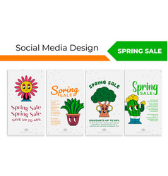 Network Web Banner Set With Spring Sale Offer