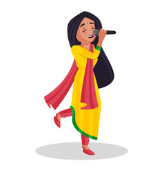 Punjabi Girl Singer Cartoon