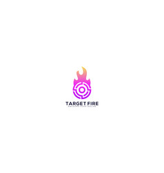 Target And Fire Logo Icon Design