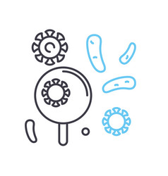 Bacteria And Viruses Line Icon Outline Symbol