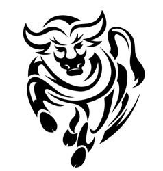 Bull in tribal style - image Royalty Free Vector Image