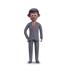 Dark Skinned Man In Office Suit