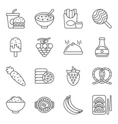 Pack Of Food Linear Icons