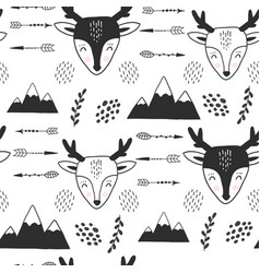 Reindeer Scandinavian Pattern Cartoon Wildlife