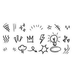 Set Of Hand Drawn Doodle Expression Sign