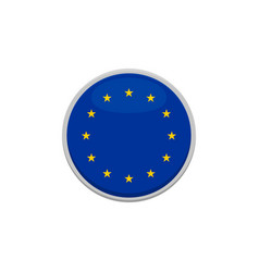 Eu Flag Icon With Shadow And Flare Flat