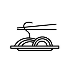 Spagetti Line Icon Concept Sign Outline