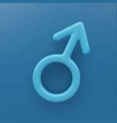 3d Blue Sign Of Mars And Male Gender With A Glossy