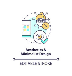 Aesthetics And Minimalist Design Concept Icon