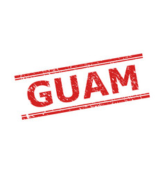 Guam Seal With Corroded Style And Double Parallel