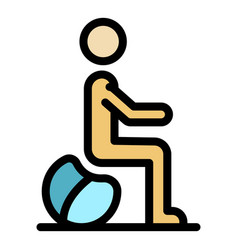 Home Senior Workout Icon Color Outline