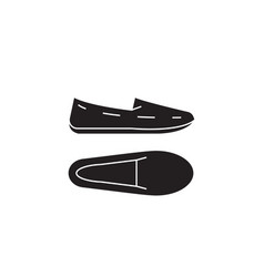 Moccasins Black Concept Icon