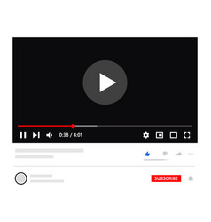 Video Player Interface Mockup Template Full