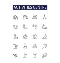 Activities Centre Line Icons And Signs