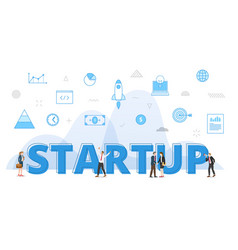 Startup Business Concept With Big Words