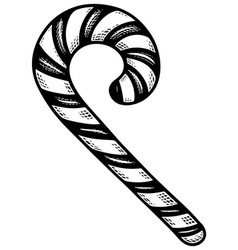 Candy Cane Woodcut