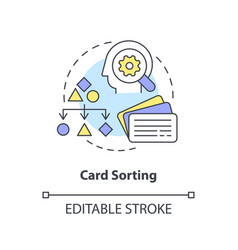 Card Sorting Concept Icon