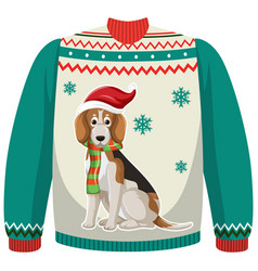 Christmas Sweater With Beagle Pattern