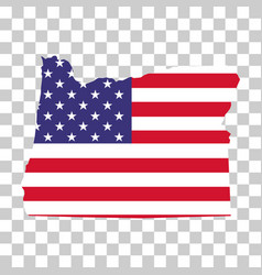 Oregon Map Shape United States Of America Flat