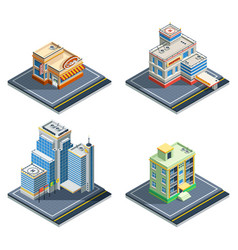 Building Isometric Icon Set