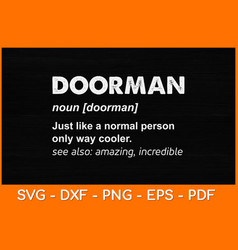 Doorman Definition Svg