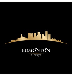 Edmonton Alberta Canada City Skyline Silhouette