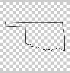 Oklahoma Map Shape United States Of America Flat