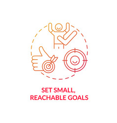 Set Small Reachable Goals Concept Icon