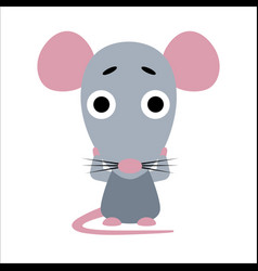 Cute Rat Rat Gets Scared White Background