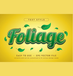 Foliage Text Effect Editable Eps File