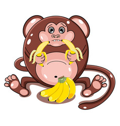 Funny Monkey With Bananas