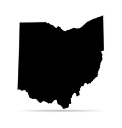 Ohio Map Shape United States Of America Flat