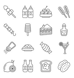 Pack Of Food And Eatable Linear Icons