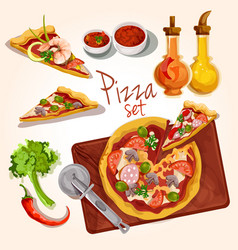 Pizza Ingredients Set