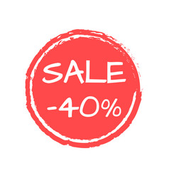 Sale Sticker Or Icon 40 Percent Price Off