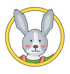 Cute Avatar Of Bunny Or Rabbit In Circle Funny