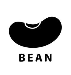 Cutout Silhouette Bean Icon Outline Logo Bean