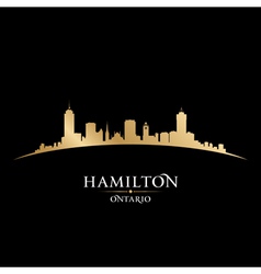 Hamilton Ontario Canada City Skyline Silhouette