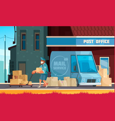 Post Office Outdoor Cartoon