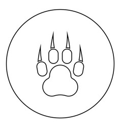 Print Paw Wild Animal With Claw Track Footprint