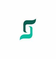 S Leaf Logo Design Letter Icon