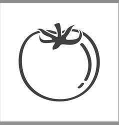 Tomato Vegetable Icon In Linear Style