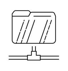 Data Folder Line Icon