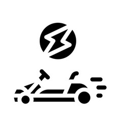 Electric Kart Icon Glyph